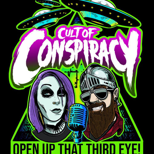 Cult of Conspiracy circular logo badge